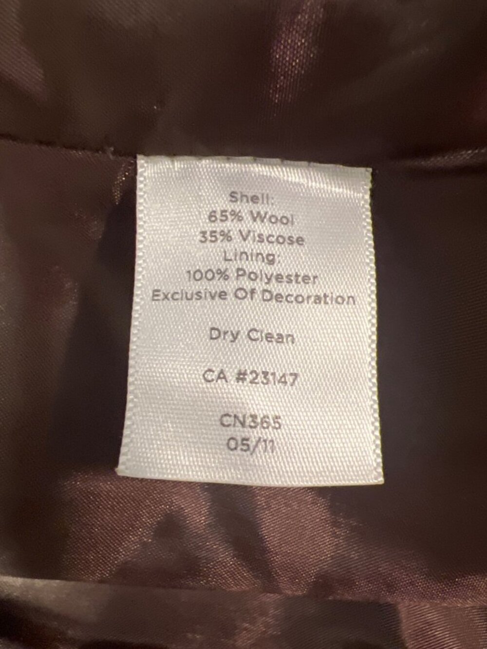 Talbots wool Tweed Paisley Embroidered Blazer Sequin Beaded Tan Size 2 - Picture 5 of 6
